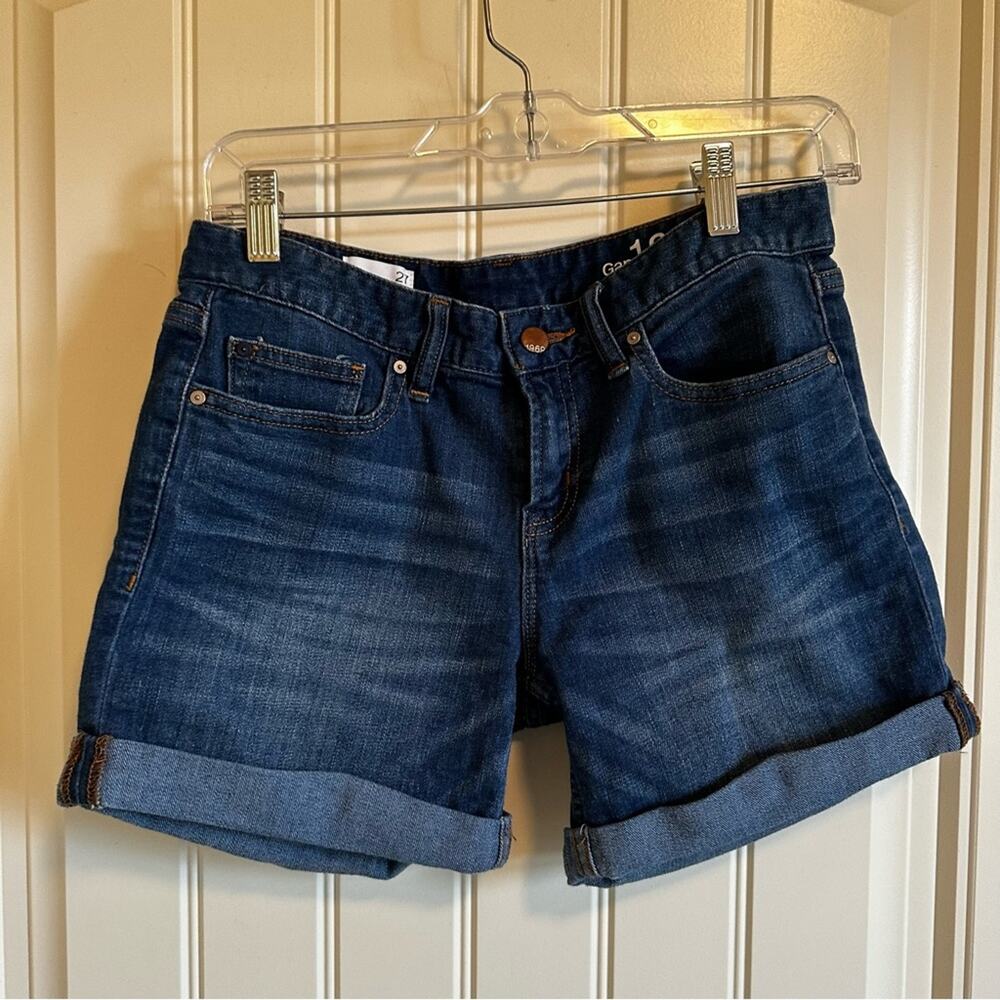 Gap‎ real straight shorts size 27 blue - Picture 2 of 6
